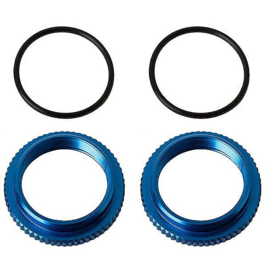 Car Spares * | Team Associated 13Mm Shock Collars, Blue Aluminium Offering Discounts