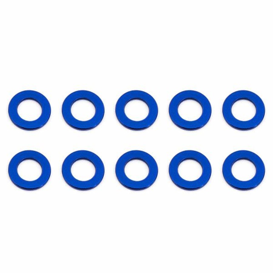 Option Parts * | Associated Ballstud Washers 5.5 X 0.5Mm Blue Aluminium X10 Reliable Quality