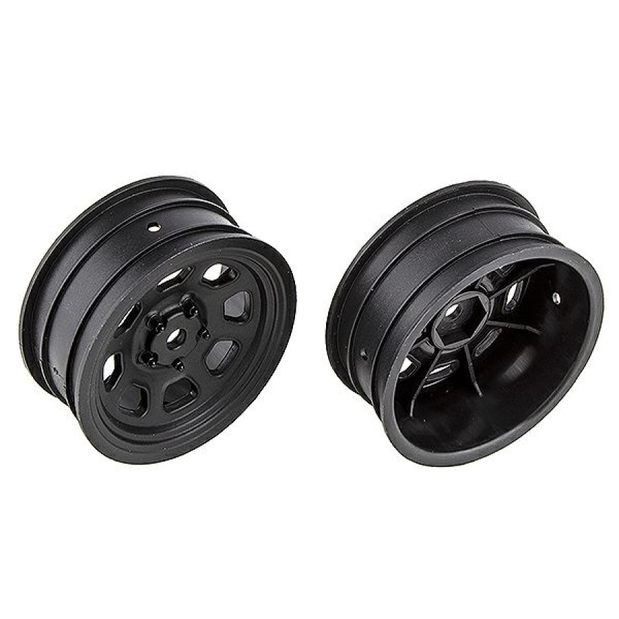 Car Spares * | Team Associated Sr10 Front Wheels Black Clearance Sale